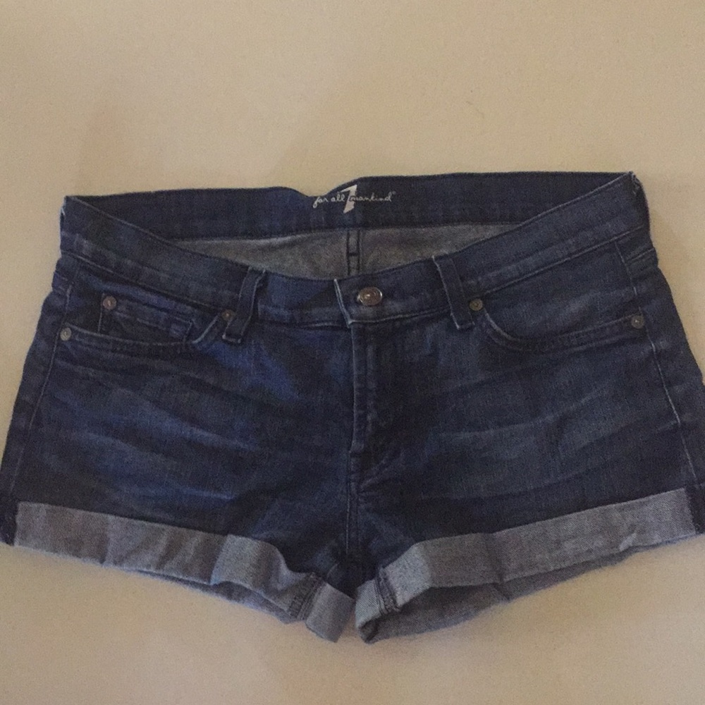 7 for all mankind jean shorts